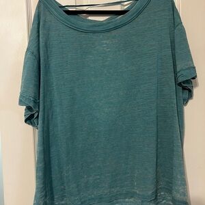 We The Free Teal Short Sleeve Top